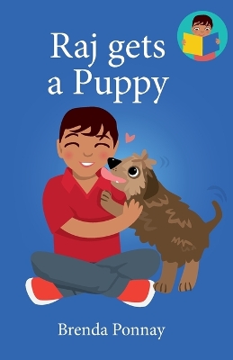 Book cover for Raj gets a Puppy