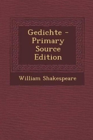 Cover of Gedichte