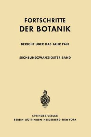 Cover of Bericht Uber Das Jahr 1963