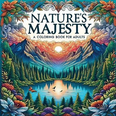 Book cover for Nature's Majesty - Animal Coloring Book for Adults