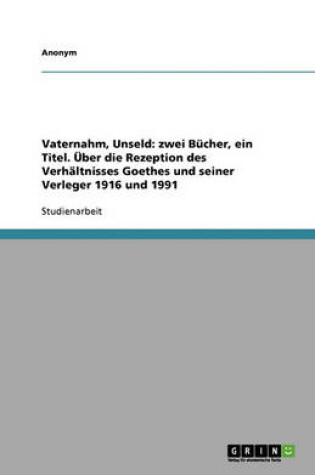 Cover of Vaternahm, Unseld
