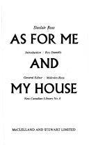Book cover for As for Me and My House
