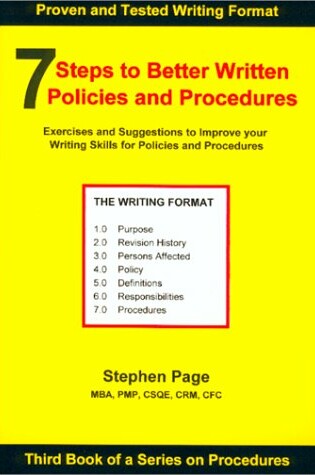 Cover of 7 Steps to Better Written Policies and Procedures