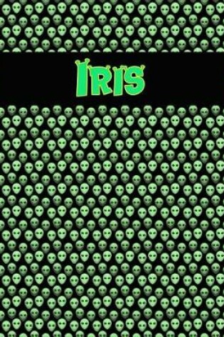 Cover of 120 Page Handwriting Practice Book with Green Alien Cover Iris