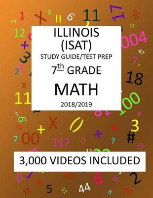 Book cover for 7th Grade ILLINOIS ISAT, MATH, Test Prep