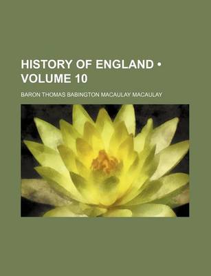 Book cover for History of England (Volume 10)