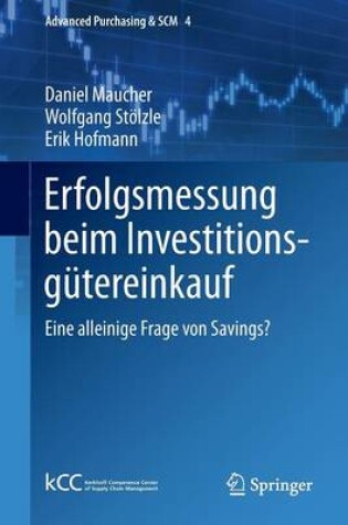 Cover of Erfolgsmessung beim Investitionsgütereinkauf