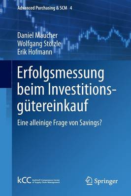 Cover of Erfolgsmessung beim Investitionsgütereinkauf