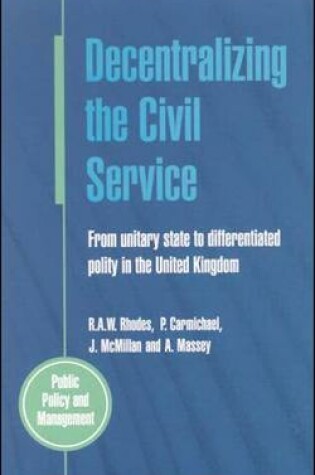 Cover of Decentralizing The Civil Service