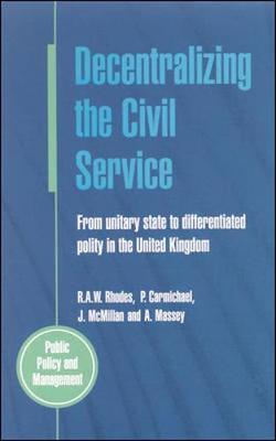 Book cover for Decentralizing The Civil Service