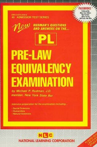 Cover of PRE-LAW EQUIVALENCY EXAMINATION (PL)