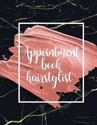 Book cover for Appointment book hairstylist