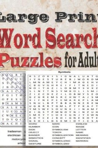 Cover of Large Print Word Search Puzzles for Adults