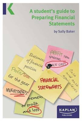 Book cover for A Students Guide to Preparing Financial Statements