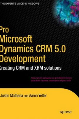 Cover of Pro Microsoft Dynamics CRM 2011 Development