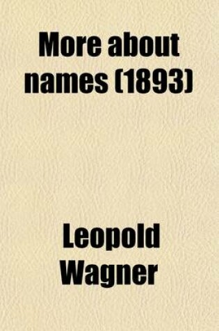 Cover of More about Names