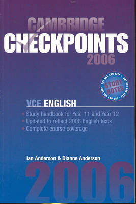 Book cover for Cambridge Checkpoints VCE English 2006