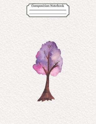 Book cover for Composition Notebook Watercolor Tree Design Vol 12