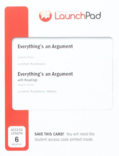 Book cover for Launchpad for Everything's an Argument with Readings (Six Month Access)