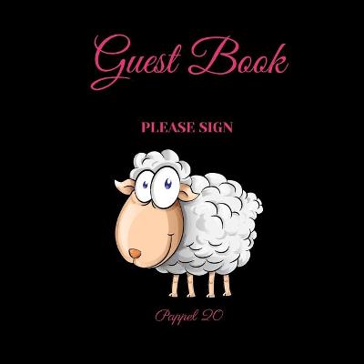 Book cover for Guest Book - Happy Sheep for Kids -For any occasion