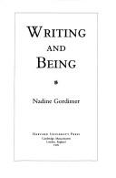 Cover of Writing and Being