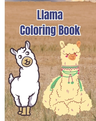 Book cover for Llama Coloring Book