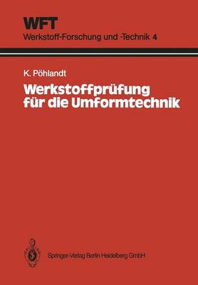 Cover of Werkstoffprufung Fur Die Umformtechnik