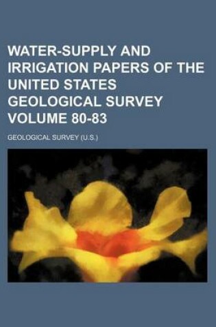 Cover of Water-Supply and Irrigation Papers of the United States Geological Survey Volume 80-83