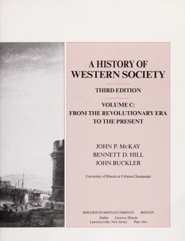 Book cover for McKay Hist West Societies Vol C 3ed