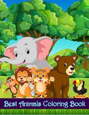 Book cover for Best Animals Coloring Book