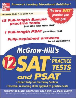 Book cover for McGraw-Hill's 12 Practice SATs and PSAT