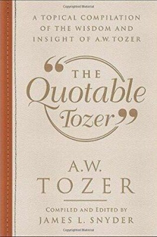 Cover of The Quotable Tozer