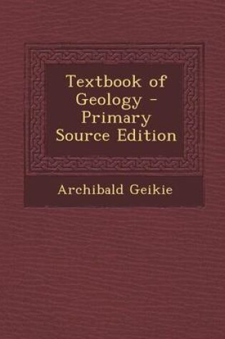 Cover of Textbook of Geology