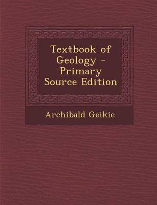 Book cover for Textbook of Geology