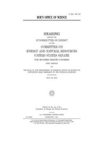 Cover of DOE's Office of Science