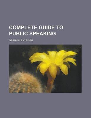 Book cover for Complete Guide to Public Speaking