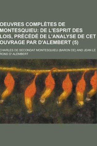 Cover of Oeuvres Completes de Montesquieu (5)