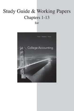 Cover of Study Guide and Working Papers for College Accounting (Chapters 1-13)