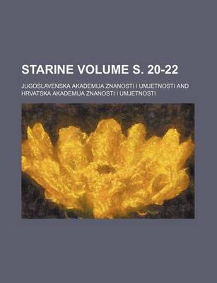 Book cover for Starine Volume S. 20-22