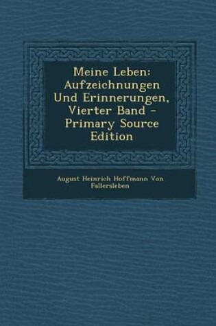 Cover of Meine Leben