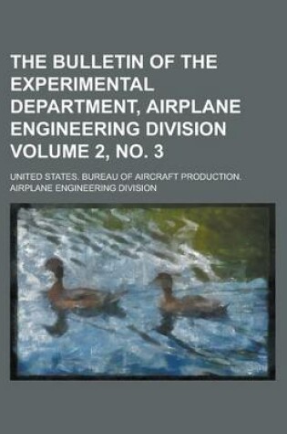 Cover of The Bulletin of the Experimental Department, Airplane Engineering Division Volume 2, No. 3