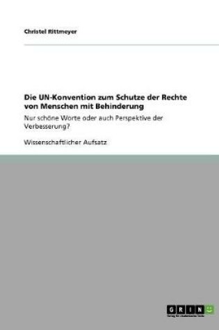 Cover of Die UN-Konvention zum Schutze der Rechte von Menschen mit Behinderung