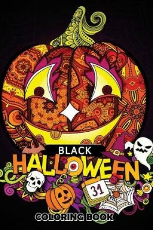 Cover of Black Halloween Coloring book