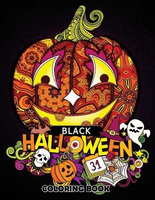 Book cover for Black Halloween Coloring book