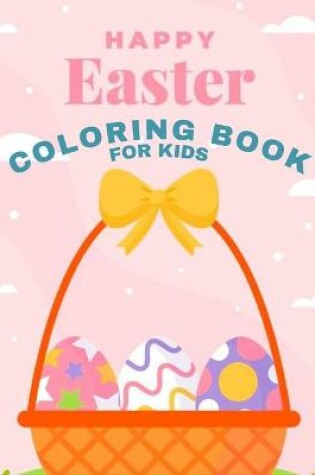 Cover of happy easter coloring book for kids