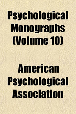 Book cover for Psychological Monographs Volume 31