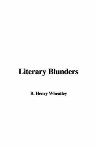 Cover of Literary Blunders