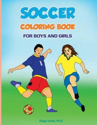 Book cover for The Soccer Coloring Book