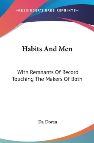Cover of Habits And Men