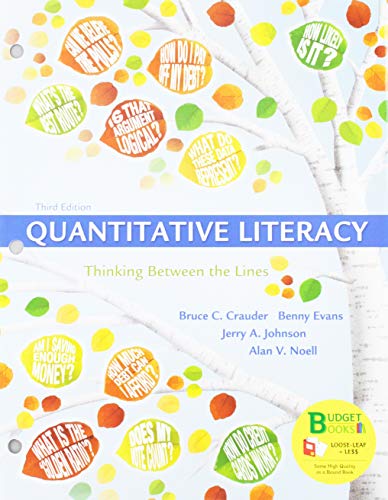 Book cover for Loose-Leaf Version for Quantitative Literacy 3e & Webassign Homework for Quantitative Literacy (Six-Month Access) 3e